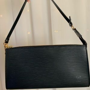Louis Vuitton Black Epi Leather Pochette Accessoires